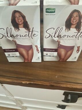 2 Depend Silhonette Underwear Medium/ Maximum 4 Count & Colors